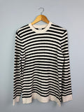 Striped Cable Knit Jumper - Ladies Size Large - Discounted high street clothing for children, ladies and men including everyday wear and seasonal styles. UK online