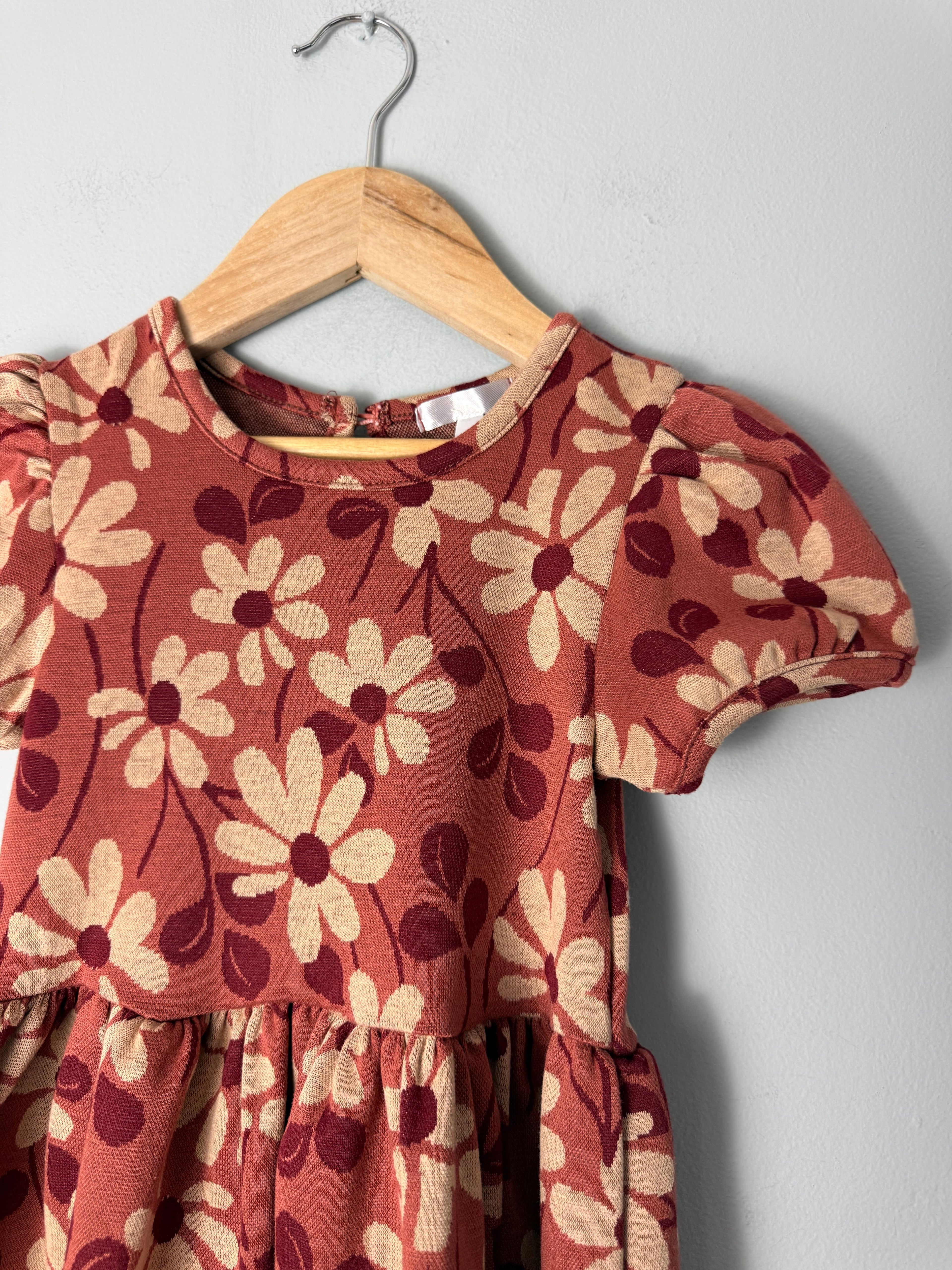 TAHARI Floral Short Sleeve Dress - Girls 6 Years - Discounted high street clothing for children, ladies and men including everyday wear and seasonal styles. UK online