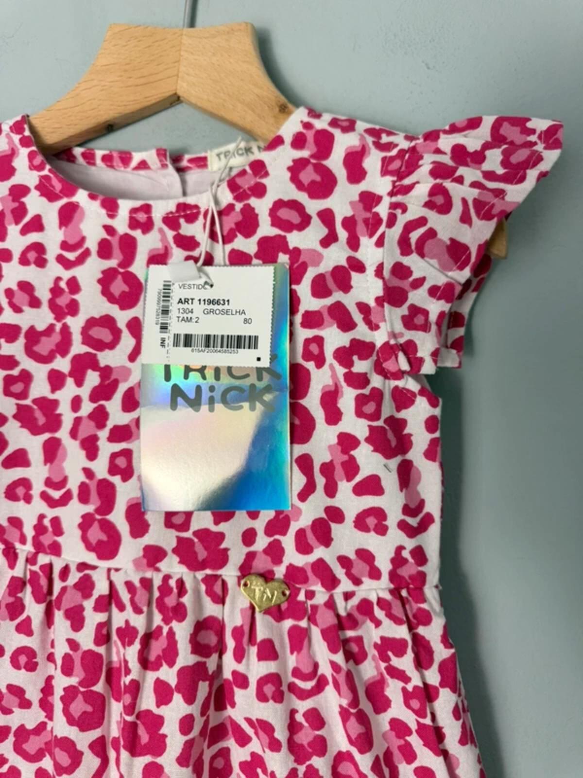 Trick Nick Girls Pink Leopard Print Cotton Dress NWT - Girls 2 Years - Discounted high street clothing for children, ladies and men including everyday wear and seasonal styles. UK online