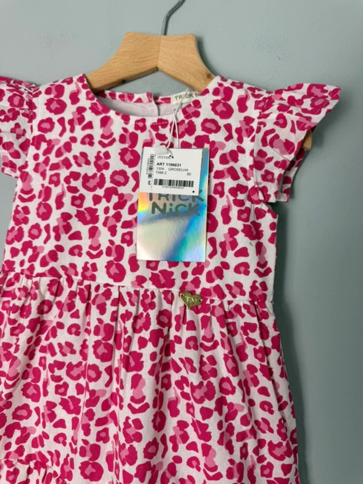 Trick Nick Girls Pink Leopard Print Cotton Dress NWT - Girls 2 Years - Discounted high street clothing for children, ladies and men including everyday wear and seasonal styles. UK online