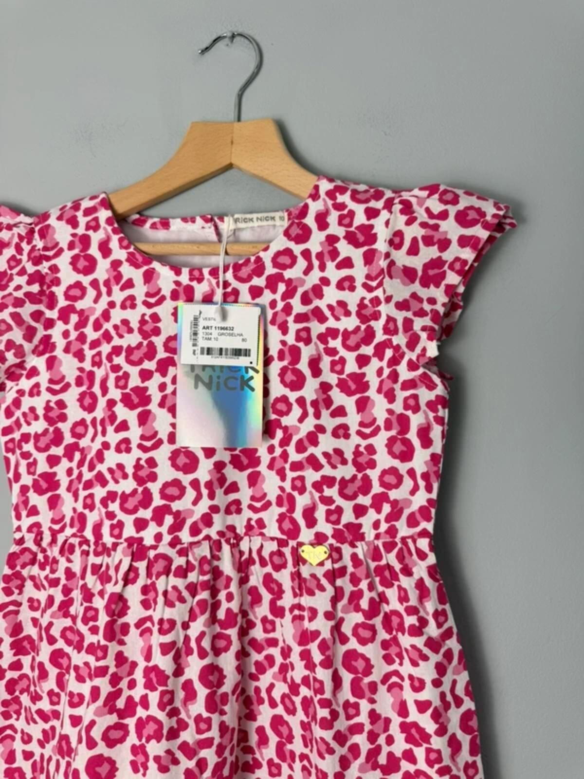 Trick Nick Pink Leopard Print Cotton Dress NWT - Girls 10 Years - Discounted high street clothing for children, ladies and men including everyday wear and seasonal styles. UK online