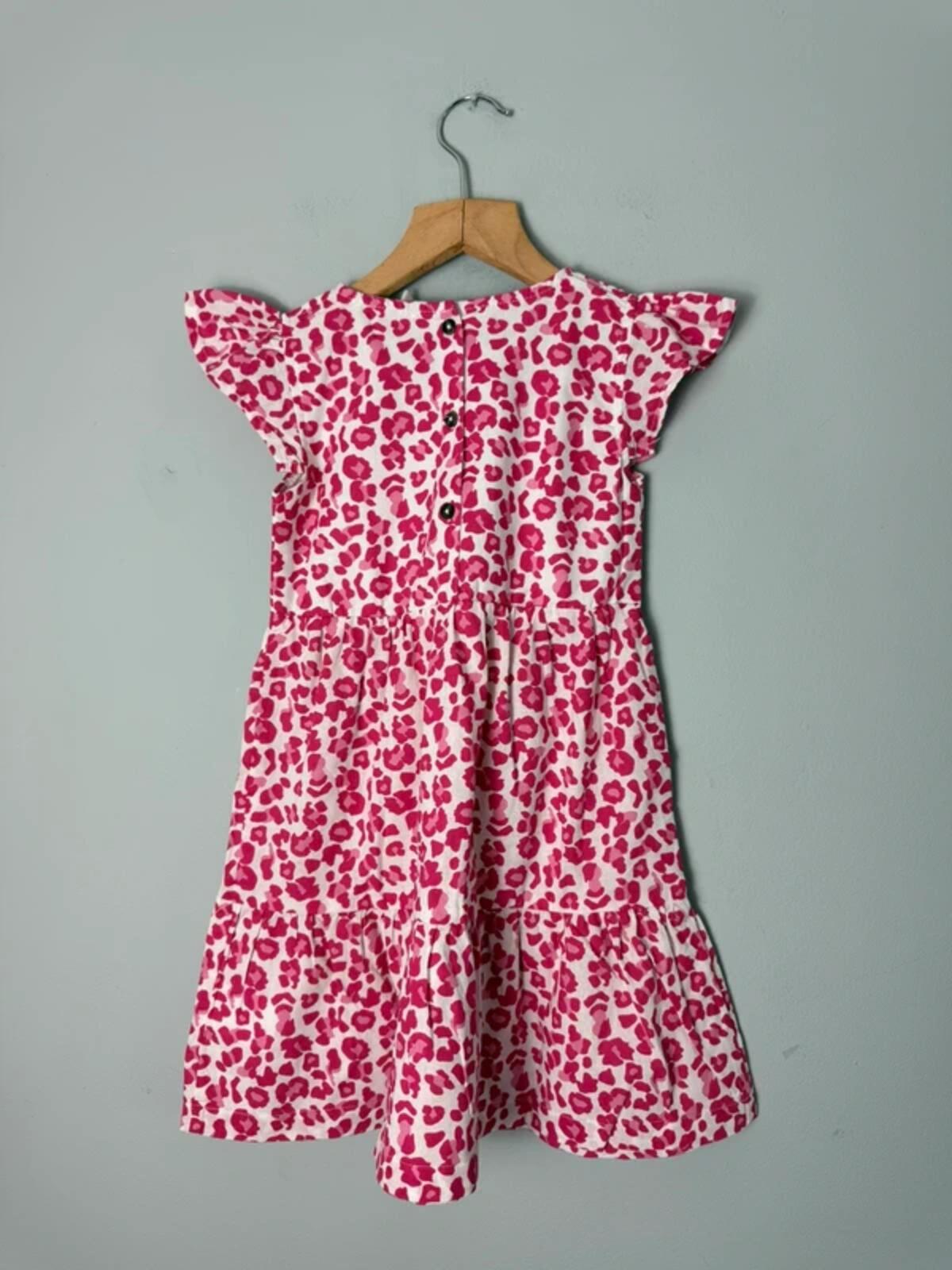 Trick Nick Pink Leopard Print Cotton Dress NWT - Girls 4 Years - Discounted high street clothing for children, ladies and men including everyday wear and seasonal styles. UK online