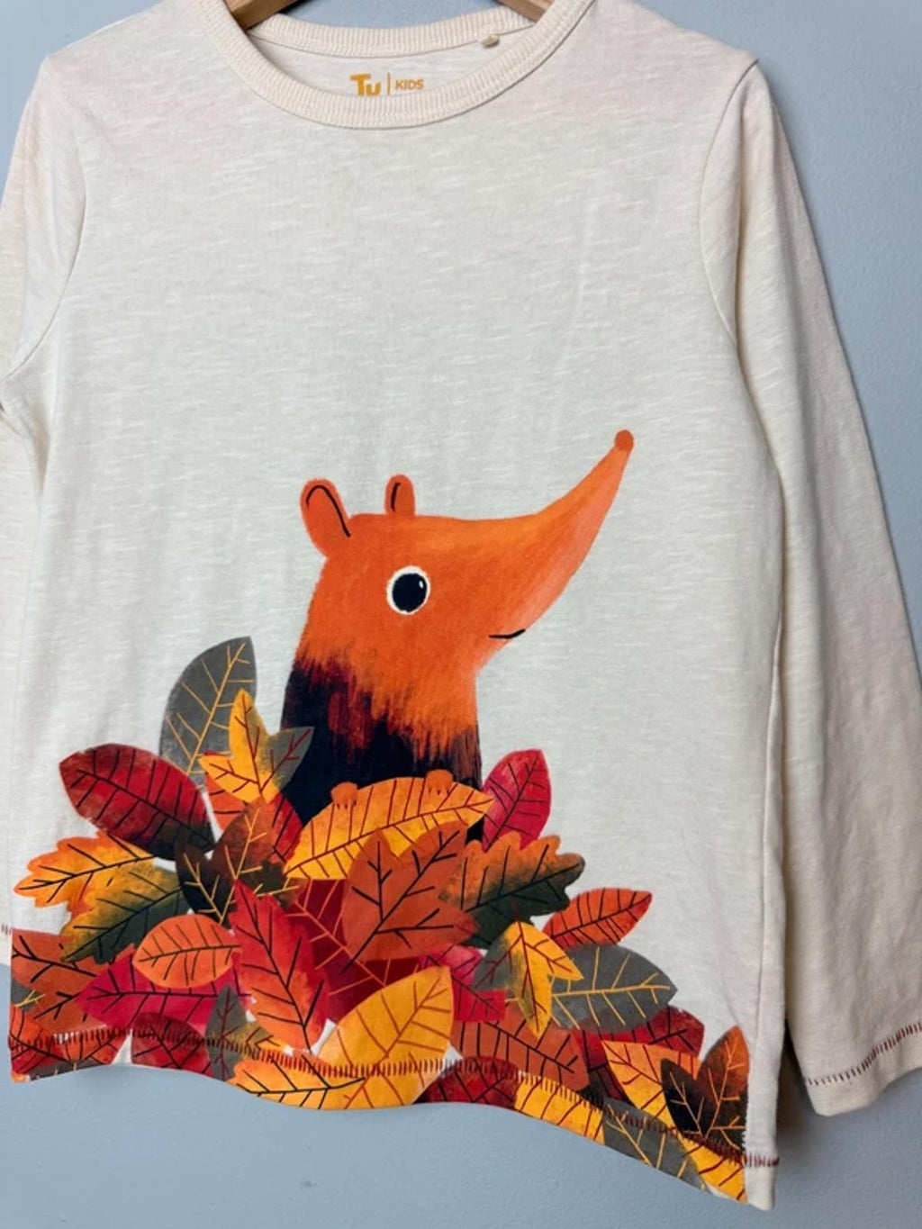 TU Boys Girls Long Sleeve Autumn Leaves Fox Top Size 4 - 5 Years - Discounted high street clothing for children, ladies and men including everyday wear and seasonal styles. UK online