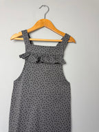 TU Grey Spotty 100% Cotton Dungarees - Girls 3 - 4 Years - Discounted high street clothing for children, ladies and men including everyday wear and seasonal styles. UK online