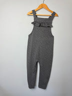 TU Grey Spotty 100% Cotton Dungarees - Girls 3 - 4 Years - Discounted high street clothing for children, ladies and men including everyday wear and seasonal styles. UK online