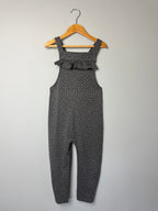 TU Grey Spotty 100% Cotton Dungarees - Girls 3 - 4 Years - Discounted high street clothing for children, ladies and men including everyday wear and seasonal styles. UK online